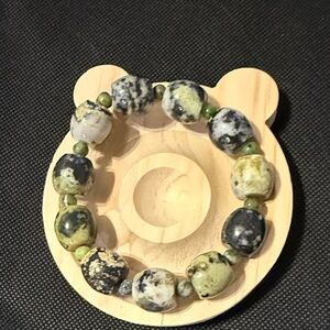 Australian Jade Barrel Beaded Bracelet